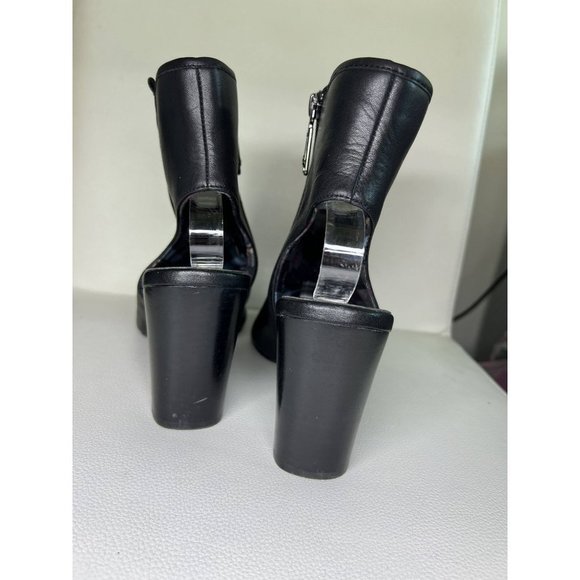 Blondo Women's Genuine Leather Open Toe Ankle High Heel Booties Black Size 11 - Picture 4 of 8